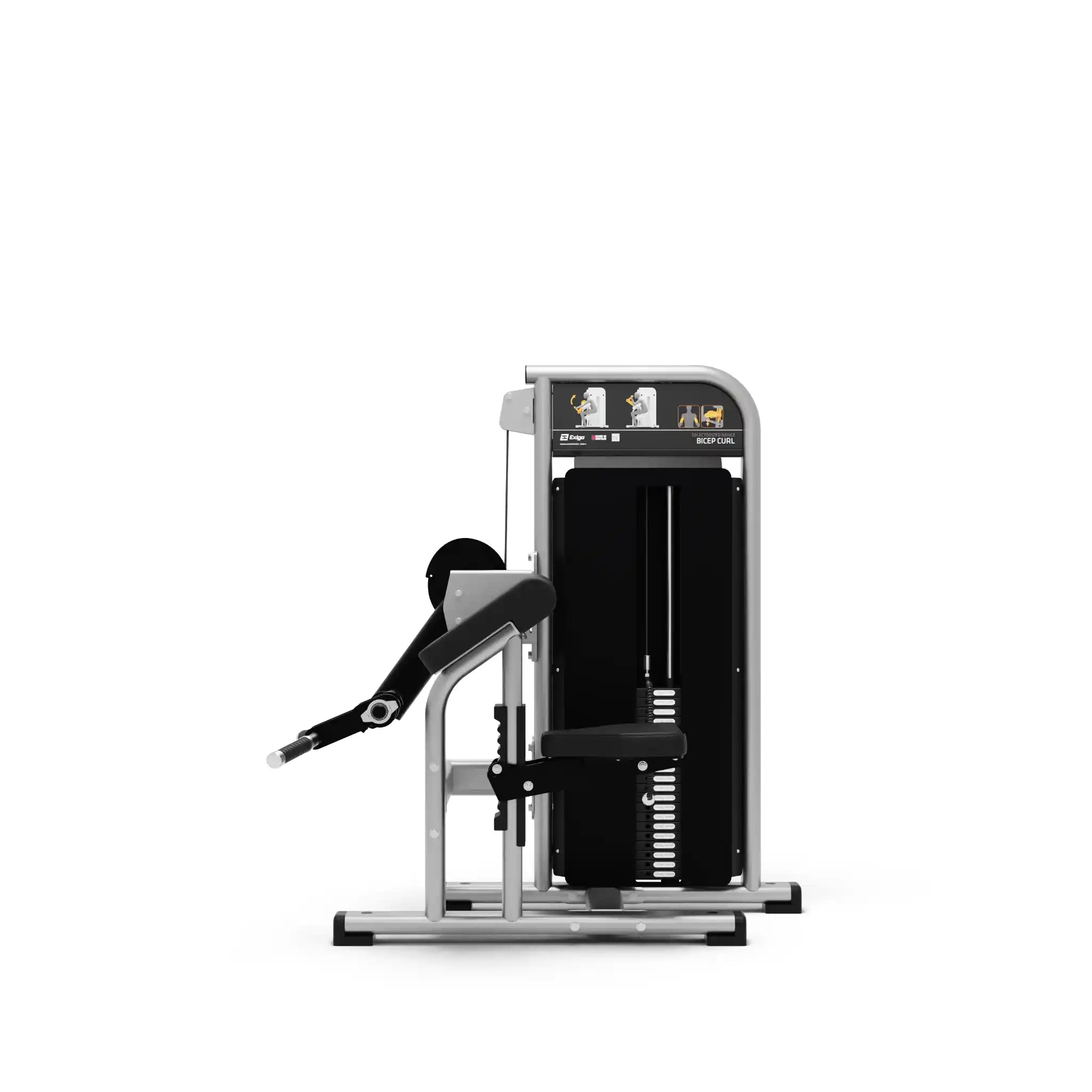 Exigo Selectorised Bicep Curl Side
