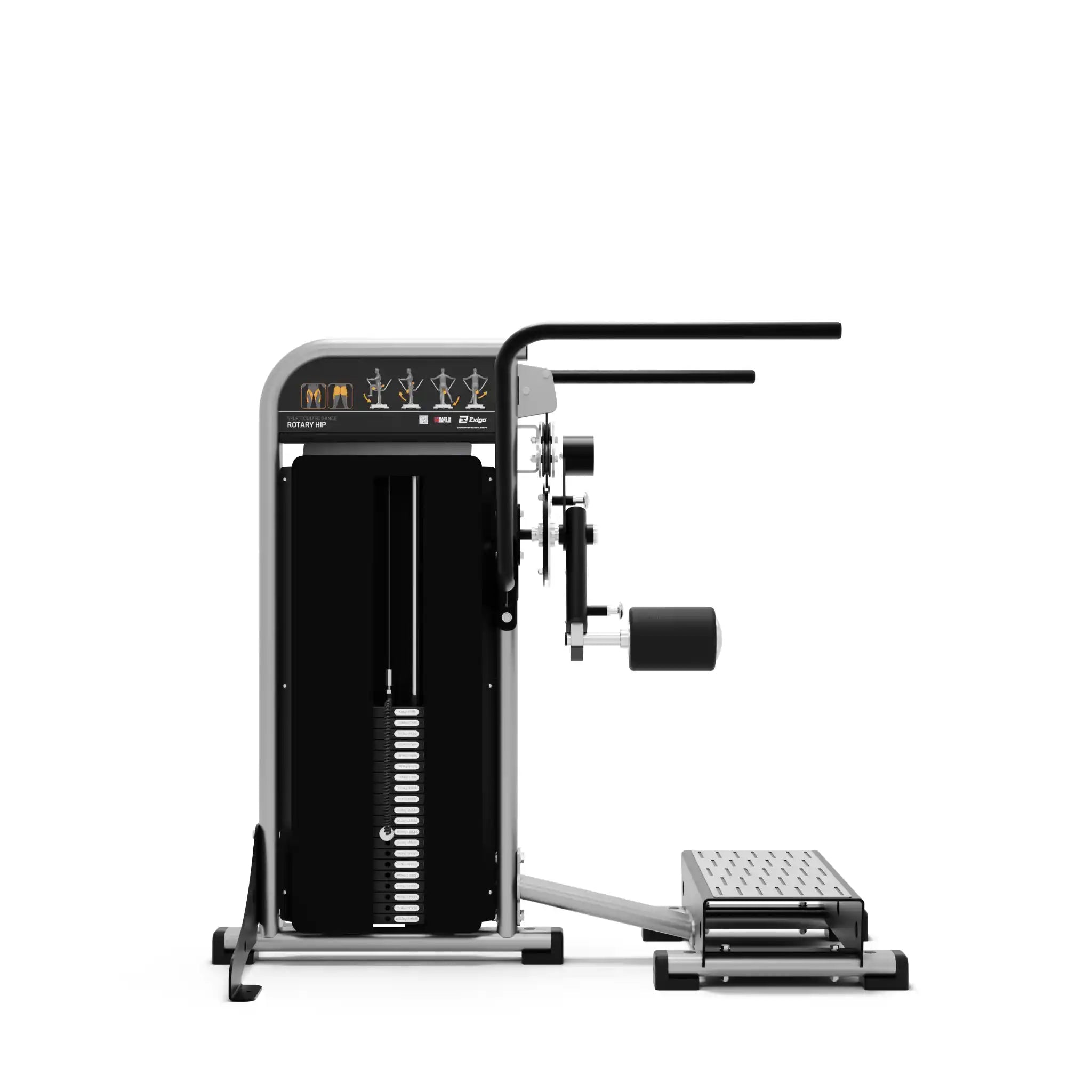 Exigo Selectorised Rotary Hip Machine Side